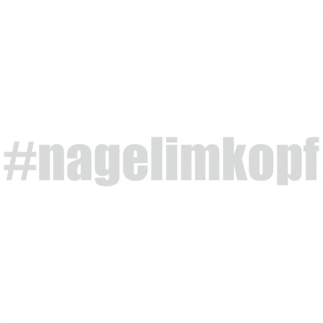 Aufkleber #nagelimkopf, 8cm, Silber